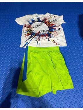 Tek Gear & Shein Boys Large Outfit Lot - Shorts L Husky TShirt 13/14